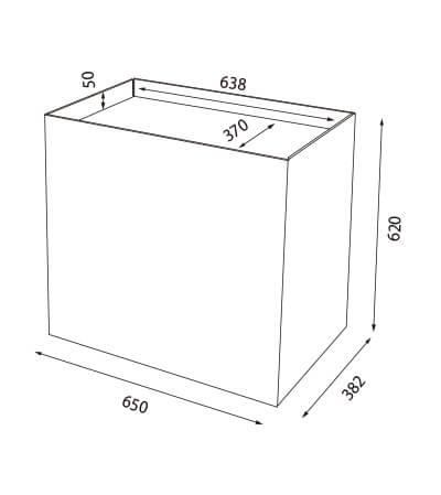 カタアル6号 Bタイプ（平置き什器W650）寸法